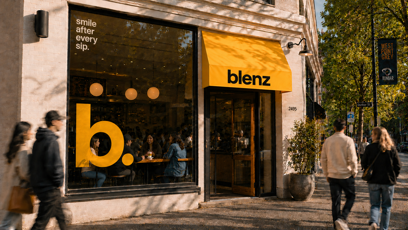 blenz storefront — daytime